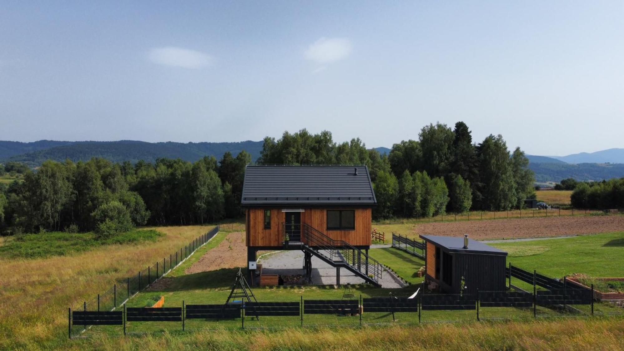 Natur House Beskidy - Dom Z Drzewa Ksiezycowego Z Sauna I Balia Jacuzzi!! Leilighet Slemien Eksteriør bilde