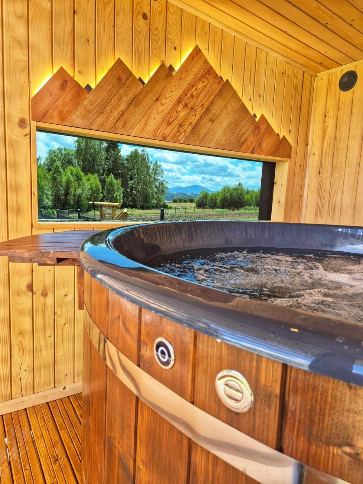 Natur House Beskidy - Dom Z Drzewa Ksiezycowego Z Sauna I Balia Jacuzzi!! Leilighet Slemien Eksteriør bilde