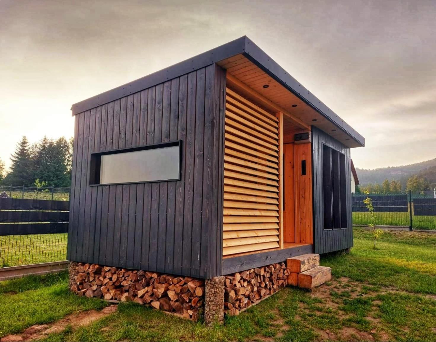 Natur House Beskidy - Dom Z Drzewa Ksiezycowego Z Sauna I Balia Jacuzzi!! Leilighet Slemien Eksteriør bilde